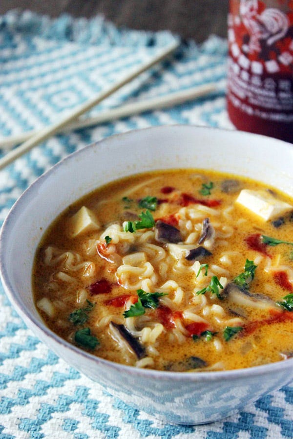 thai ramen pumpkin soup