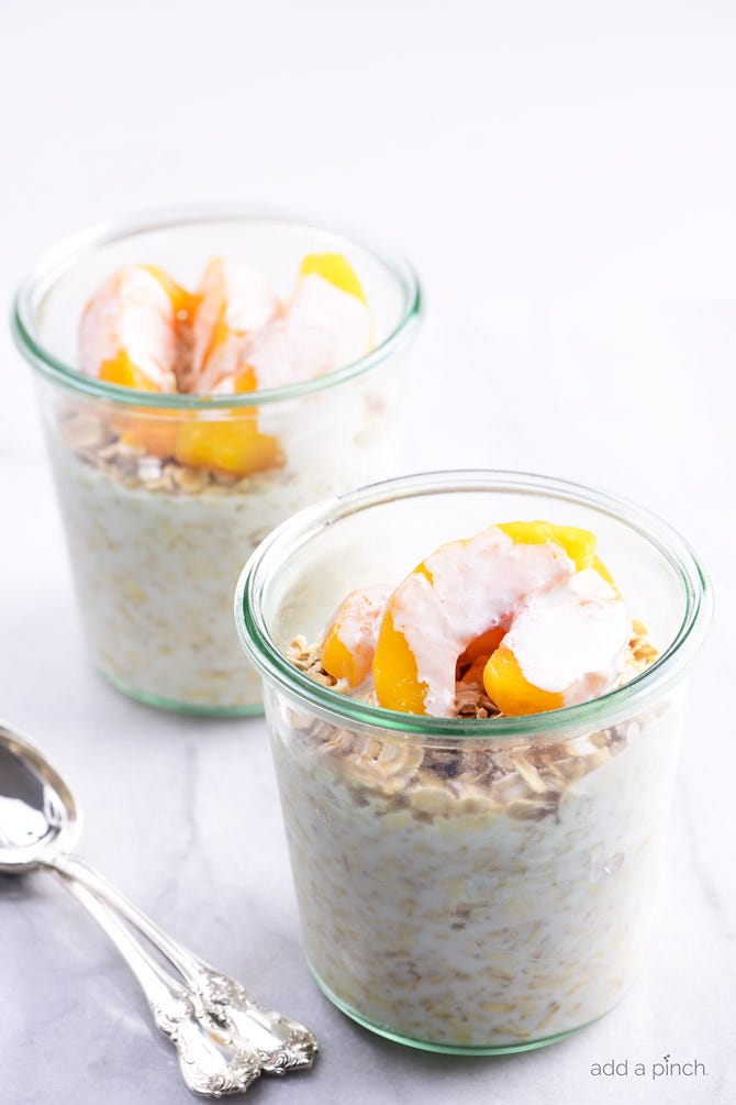 Peaches and Cream Overnight Oats
