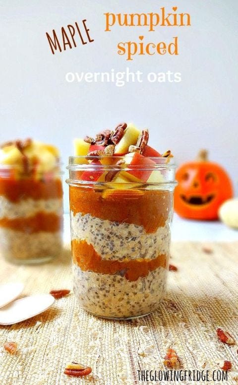Maple Pumpkin Spice Overnight Oats