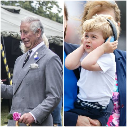 Prince Charles, Prince of Wales and Camilla, Duchess of Cornwall reacts as 'Zephyr' the Bald Eagle handled by Andy Winford and mascot of the Army air corps suddenly flaps her wings during a tour of the Sandringham Flower Show on July 29, 2015 in King's Lynn, England. (Photo by Richard Pohle - WPA Pool /Getty Images)
Catherine, Duchess of Cambridge and Prince George of Cambridge visit the Royal International Air Tattoo at RAF Fairford on July 8, 2016 in Fairford, England. (Photo by Max Mumby/Indigo/Getty Images)