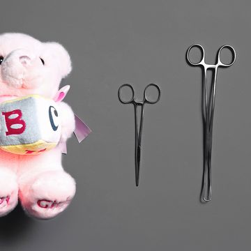Product, Stuffed toy, Toy, Pink, Plush, Baby toys, Kitchen utensil, Cutlery, Baby Products, Animal figure, 