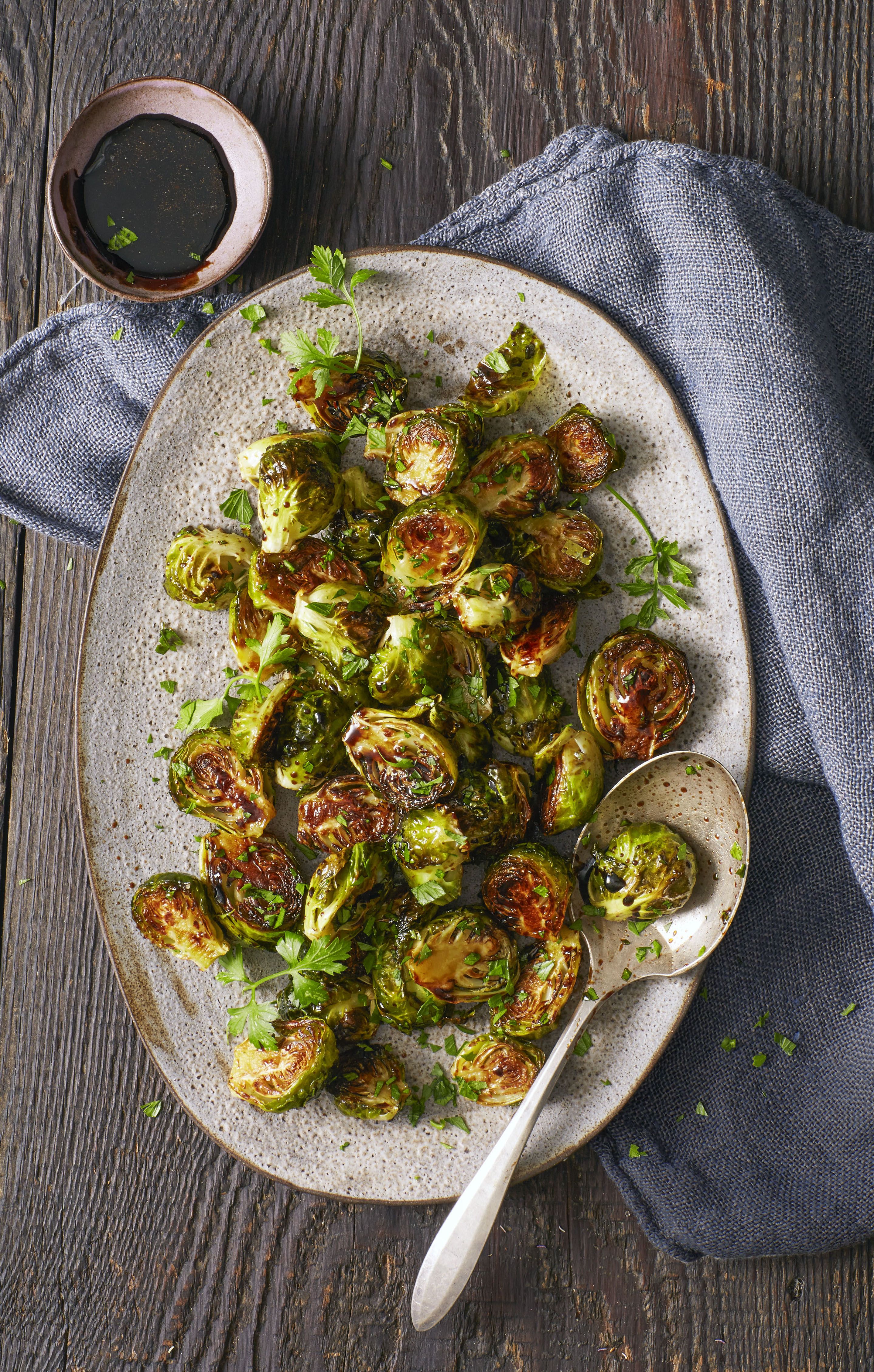 Thanksgiving Side Dishes – Roasted Sweet and Sour Brussels Sprouts