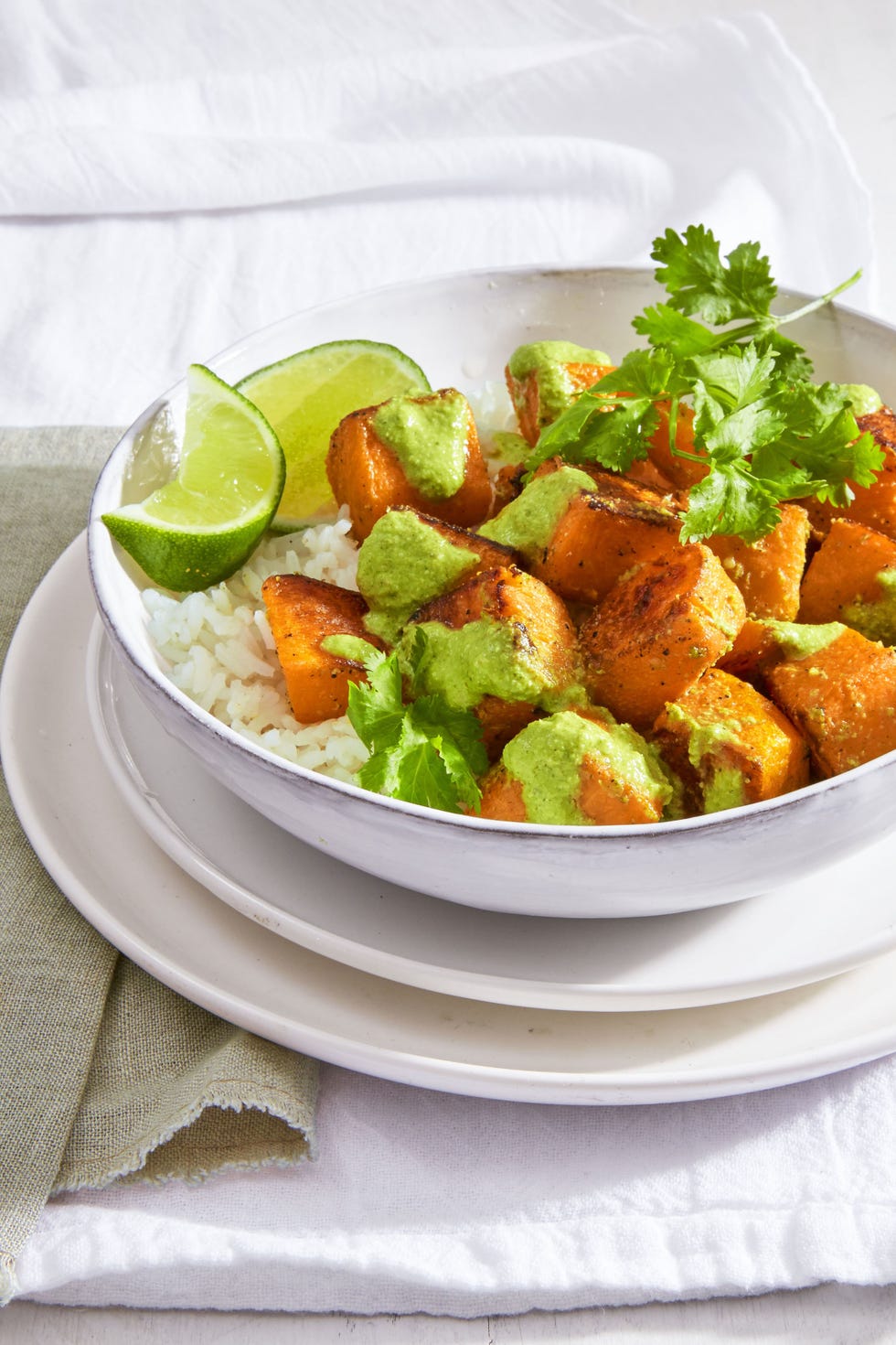 roasted squash and pumpkin seed mole bowls