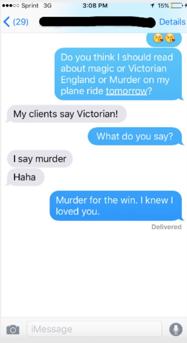 Romantic text conversations