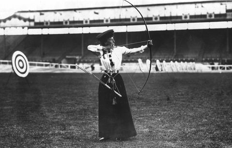 <p>The winner of the Ladies' National Round Archery at the London Olympic Games, Miss Queenie Newall. Yass queen!</p>