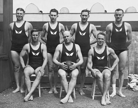 <p>The San Francisco Olympic water polo team in 1920.  </p>