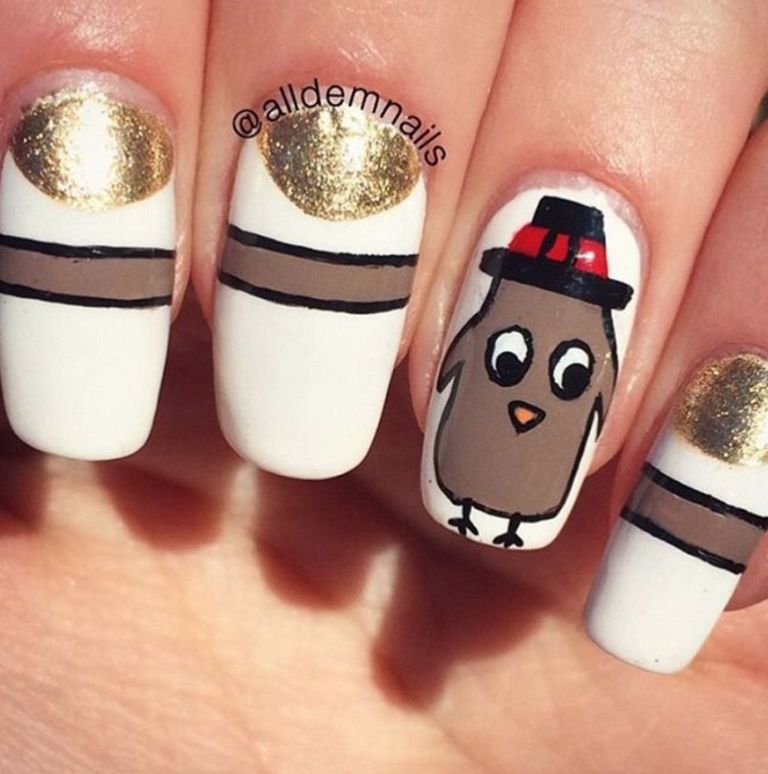 25 Thanksgiving Nail Art Designs - Ideas for November Nails