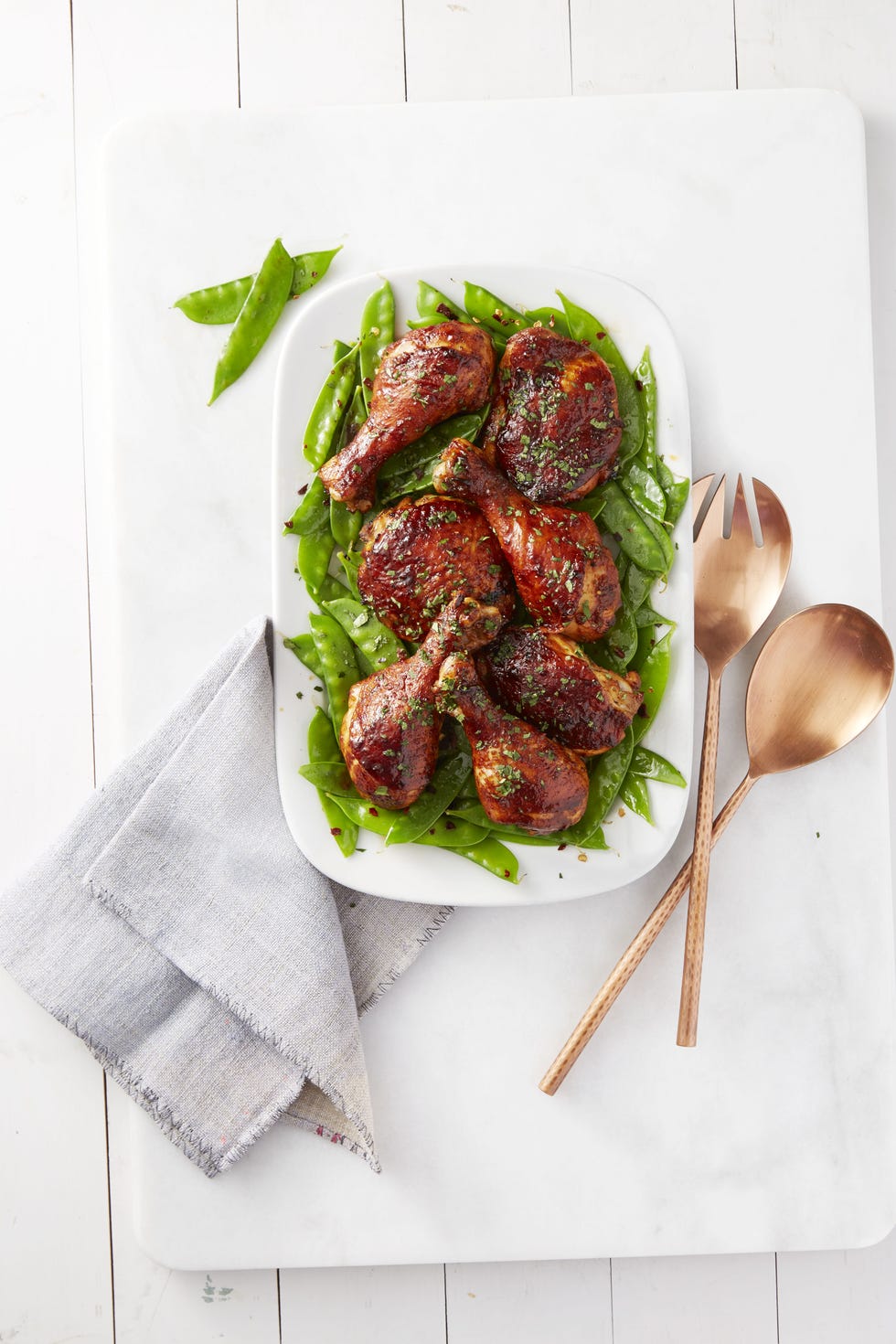 Sweet & Sticky Chicken with Snow Peas - Healthy Chicken Dinners