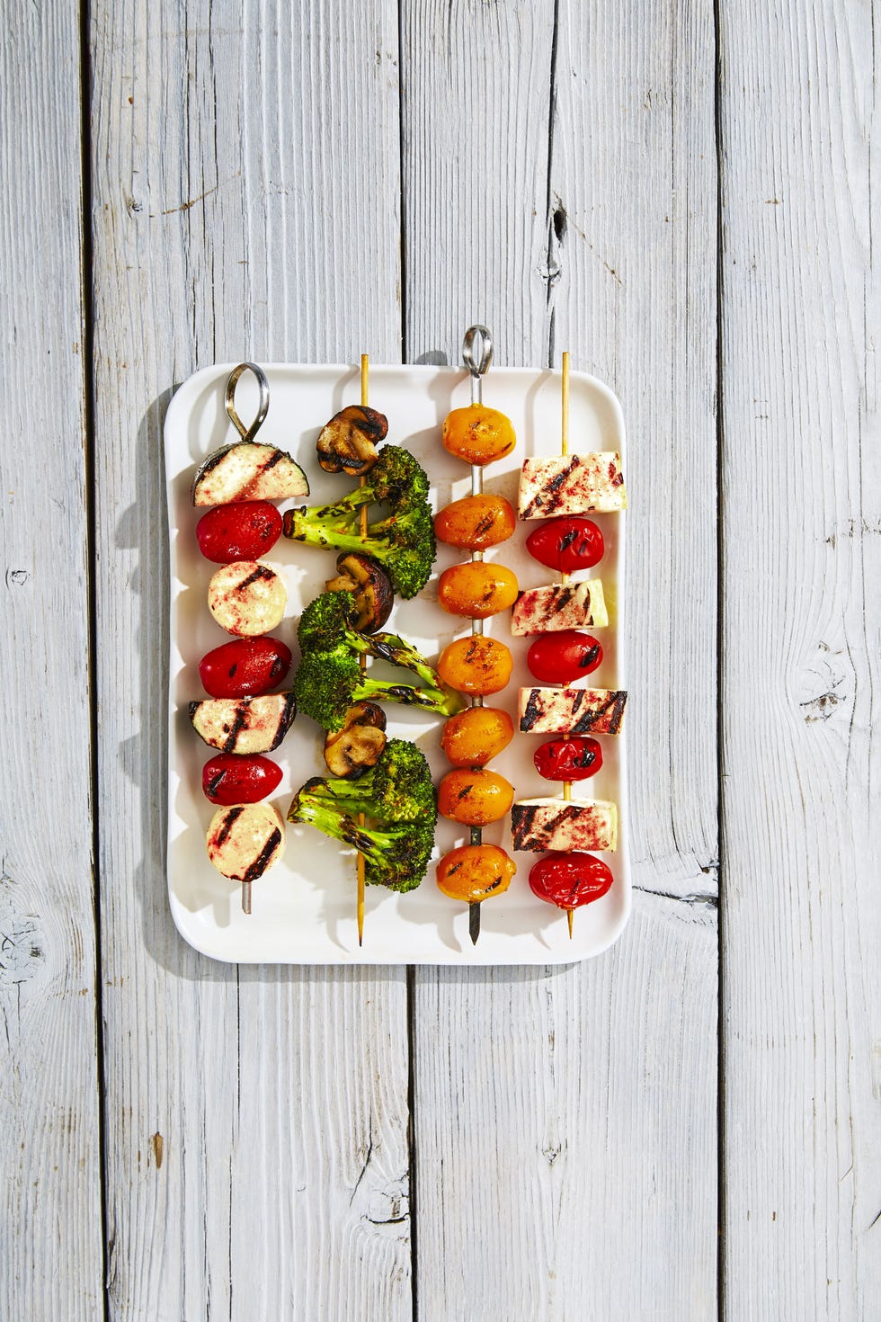 rainbow veggie kabobs   4th of july appetizers