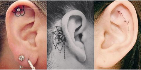 tiny ear tattoos