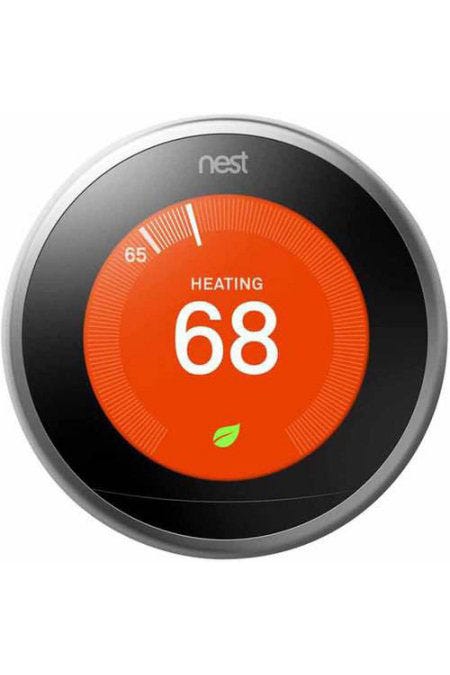 <p>A perennial Lab high performer, Nest's thermostat can learn your preferences and eventually program itself. It also sends alerts if it senses something out of the ordinary, like ultralow temps in which pipes could burst. If you choose to add more Works With Nest products, they will all work together to manage your home.&nbsp;</p><p><em data-redactor-tag="em" data-verified="redactor"><em data-redactor-tag="em"><strong data-redactor-tag="strong">BUY IT:&nbsp;</strong></em><span class="redactor-invisible-space" data-verified="redactor" data-redactor-tag="span" data-redactor-class="redactor-invisible-space"></span>Nest Learning Thermostat, $249, </em><a href="https://www.walmart.com/ip/Nest-Labs-3rd-Gen-The-Learning-Thermostat/46667636" target="_blank"><em data-redactor-tag="em" data-verified="redactor">walmart.com</em></a></p>