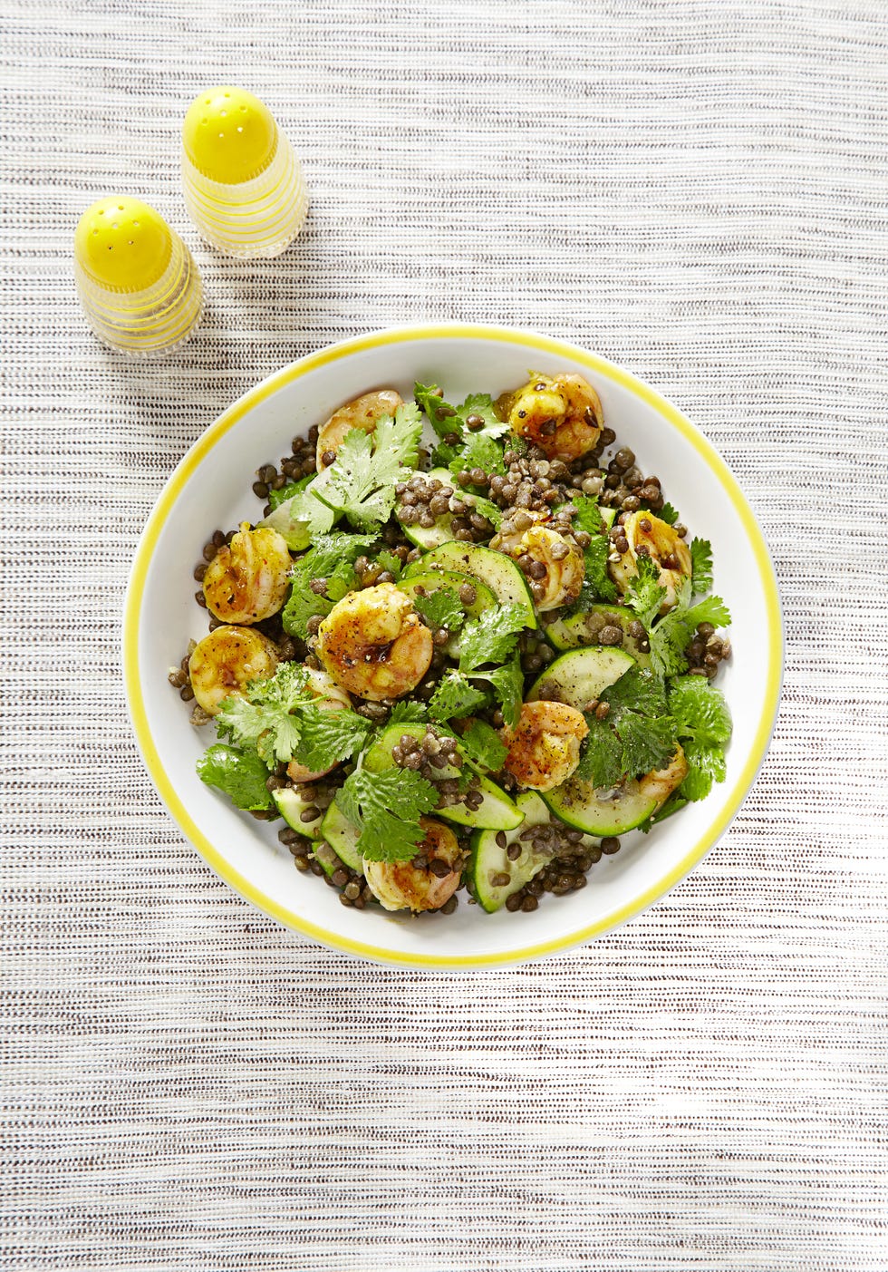 Chutney-Glazed Shrimp with Lentils