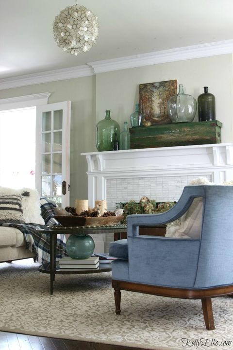 Green, Blue, Room, Interior design, Wall, Floor, Furniture, Home, Living room, Teal, 