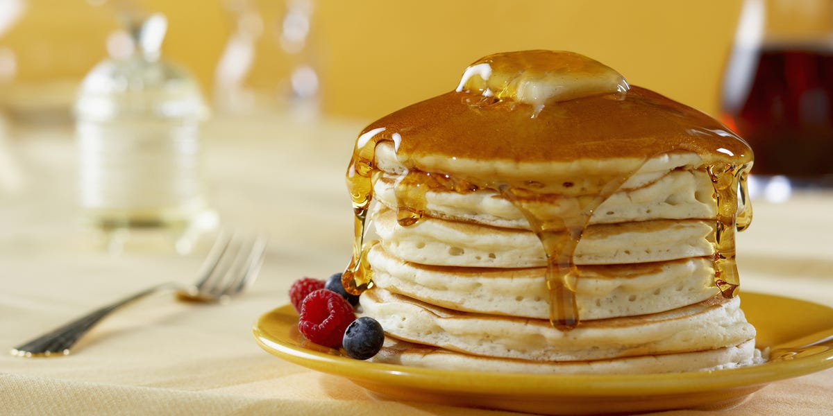 Wheat Germ Pancakes with Apricot Sauce