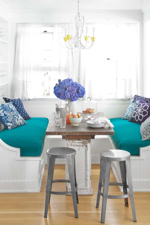 Blue, Room, Interior design, Teal, Turquoise, Furniture, Interior design, Table, Home, Living room, 