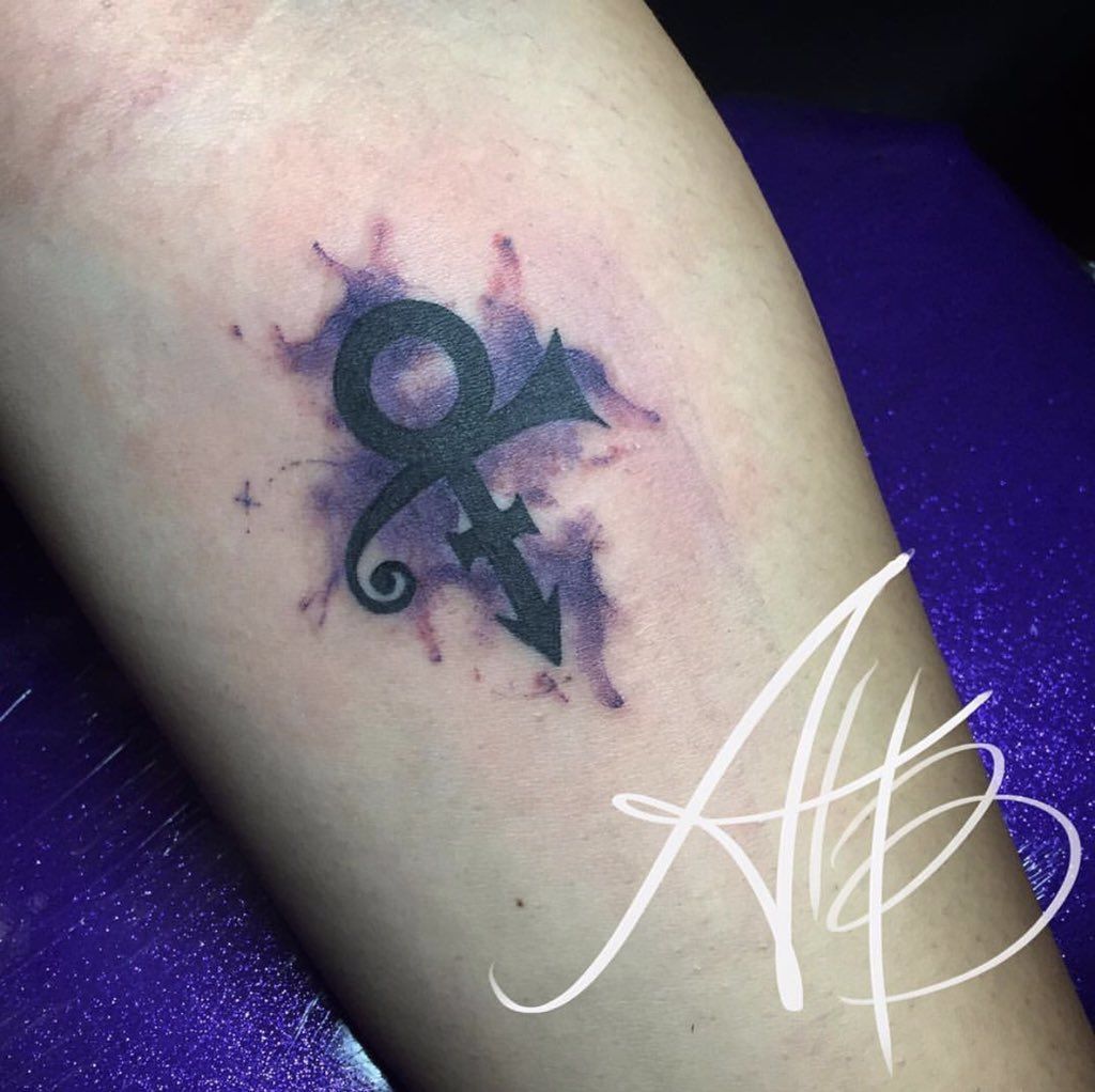 Tattoo uploaded by Murder of Crows Tattoo Studio  prince dove  whendovescry princesinger symbol princesymbol  Tattoodo