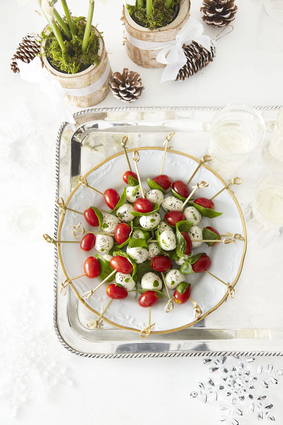 christmas appetizers caprese bites
