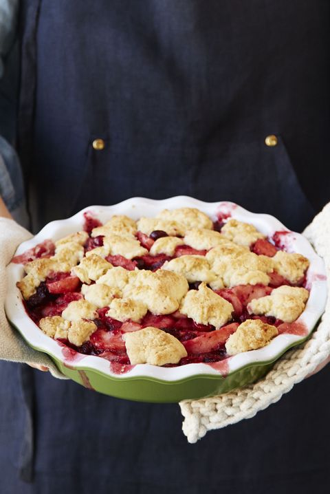brown butter pear and cranberry cobbler / thanksgiving desserts
