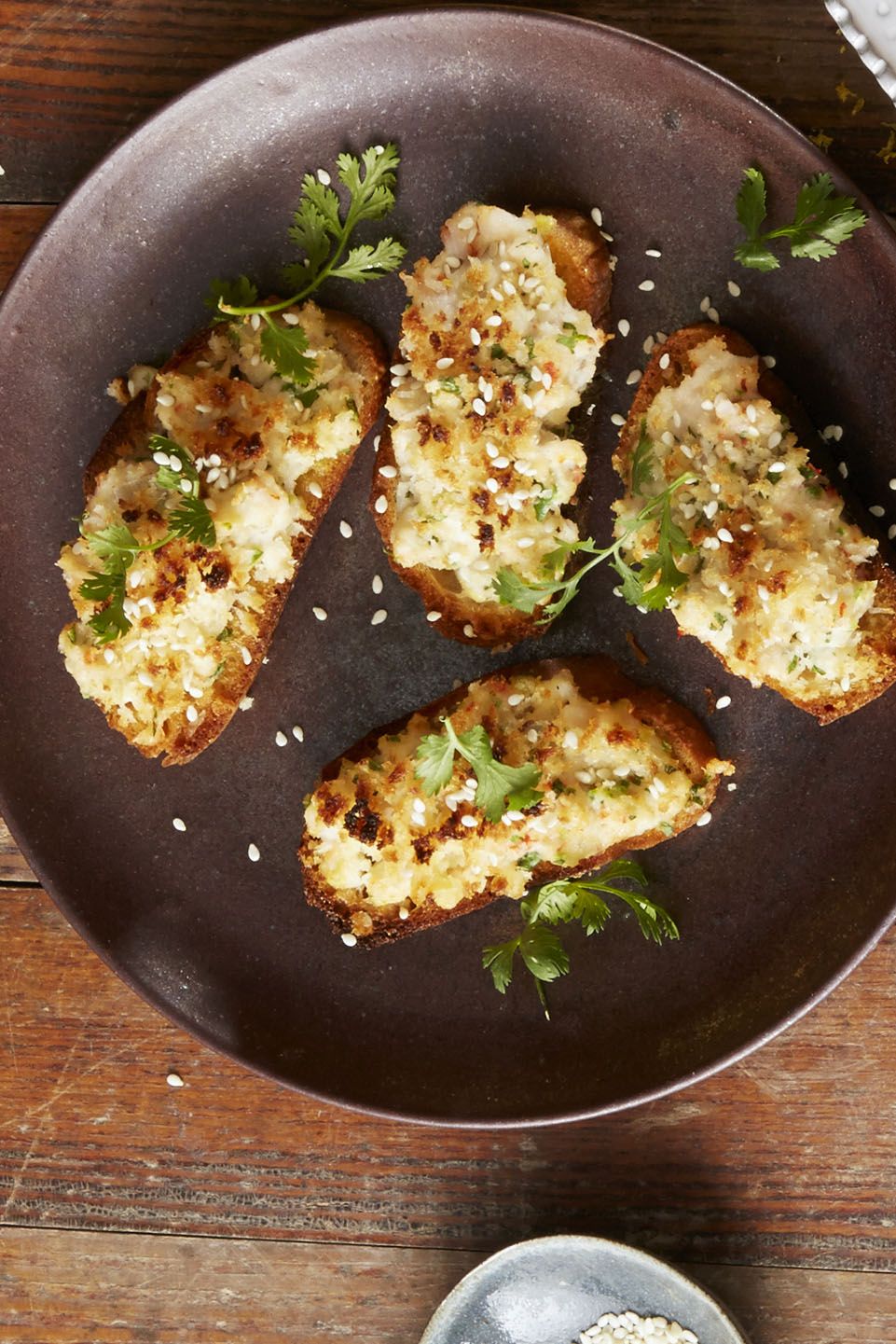 christmas appetizers gingery shrimp toasts