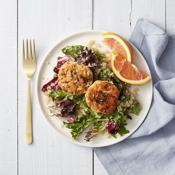 wild salmon cakes with quinoa salad   mother's day dinners