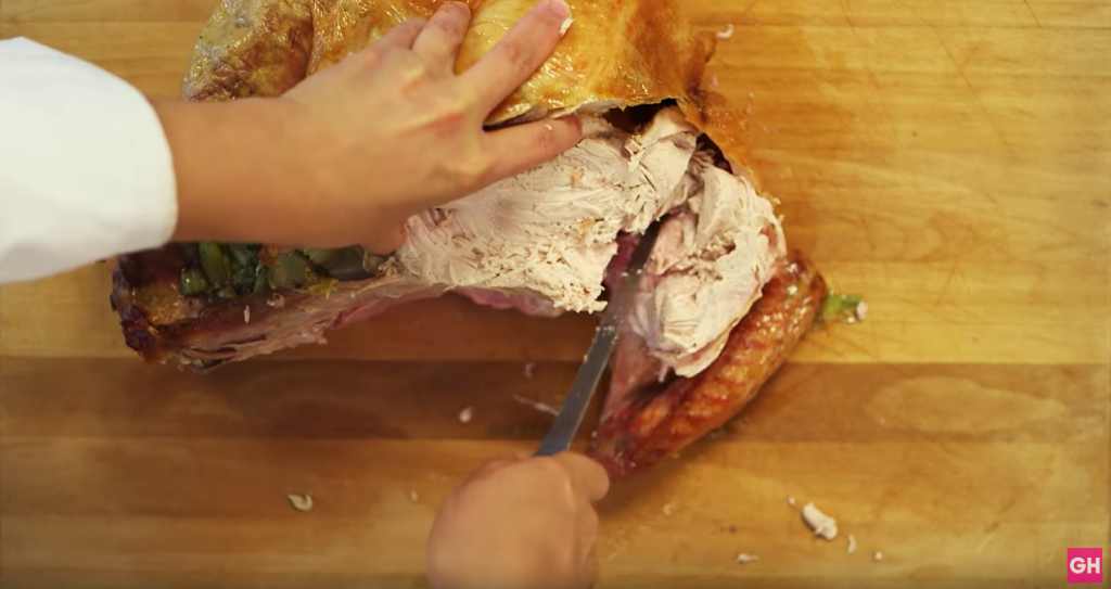 How To Carve A Turkey Step By Step Turkey Carving   Remove Wing 