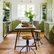 Green Farmhouse Kitchen