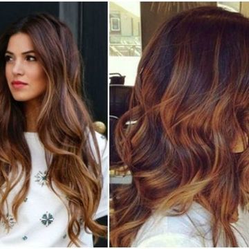 Brown, Hairstyle, Photograph, Beauty, Style, Brown hair, Amber, Step cutting, Long hair, Hair coloring, 