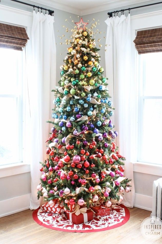 Christmas Tree Decoration Ideas - Rainbow Tree