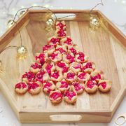 Christmas decoration, Christmas, Kitchen utensil, Ornament, Serveware, Finger food, Recipe, Holiday ornament, Snack, Christmas ornament, 