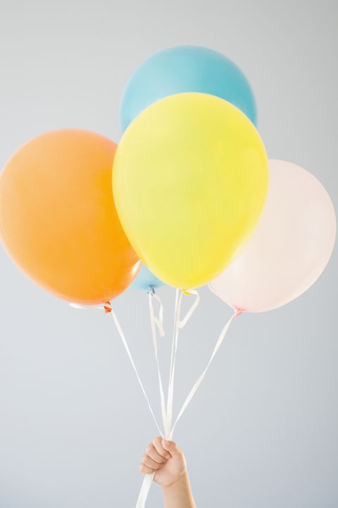 Yellow, Balloon, Party supply, Colorfulness, Peach, Circle, Cluster ballooning, Air sports, 