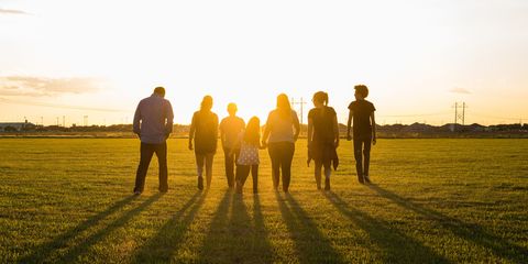 Soziale Gruppe, Menschen in der Natur, Interaktion, Sonnenlicht, Gegenlicht, Sonnenaufgang, Freundschaft, Sonnenuntergang, Morgen, Abend, 