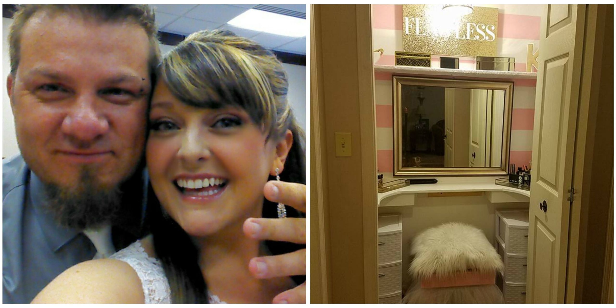 Husband Transforms Wife S Closet Into A Gorgeous Vanity Husband Gives