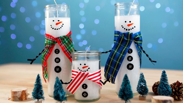 preview for How to Turn Dollar Store Candles Into the Most Charming Snowmen