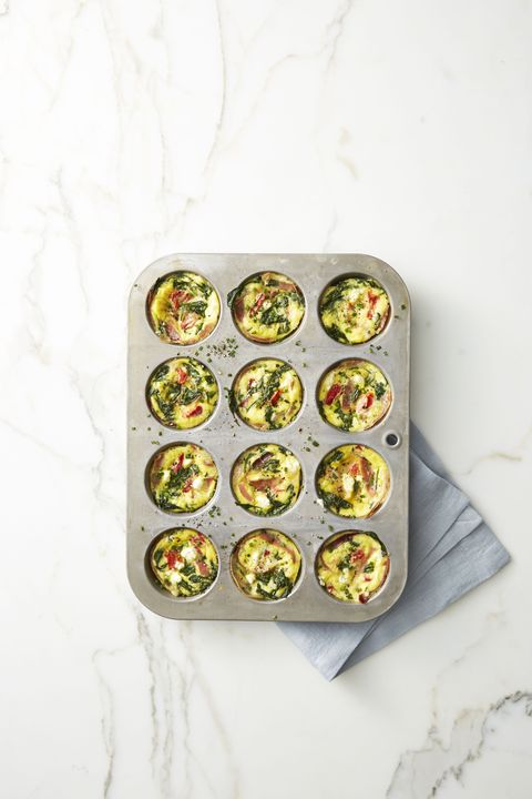 Father's Day Brunch Spinach and Prosciutto Frittata Muffins