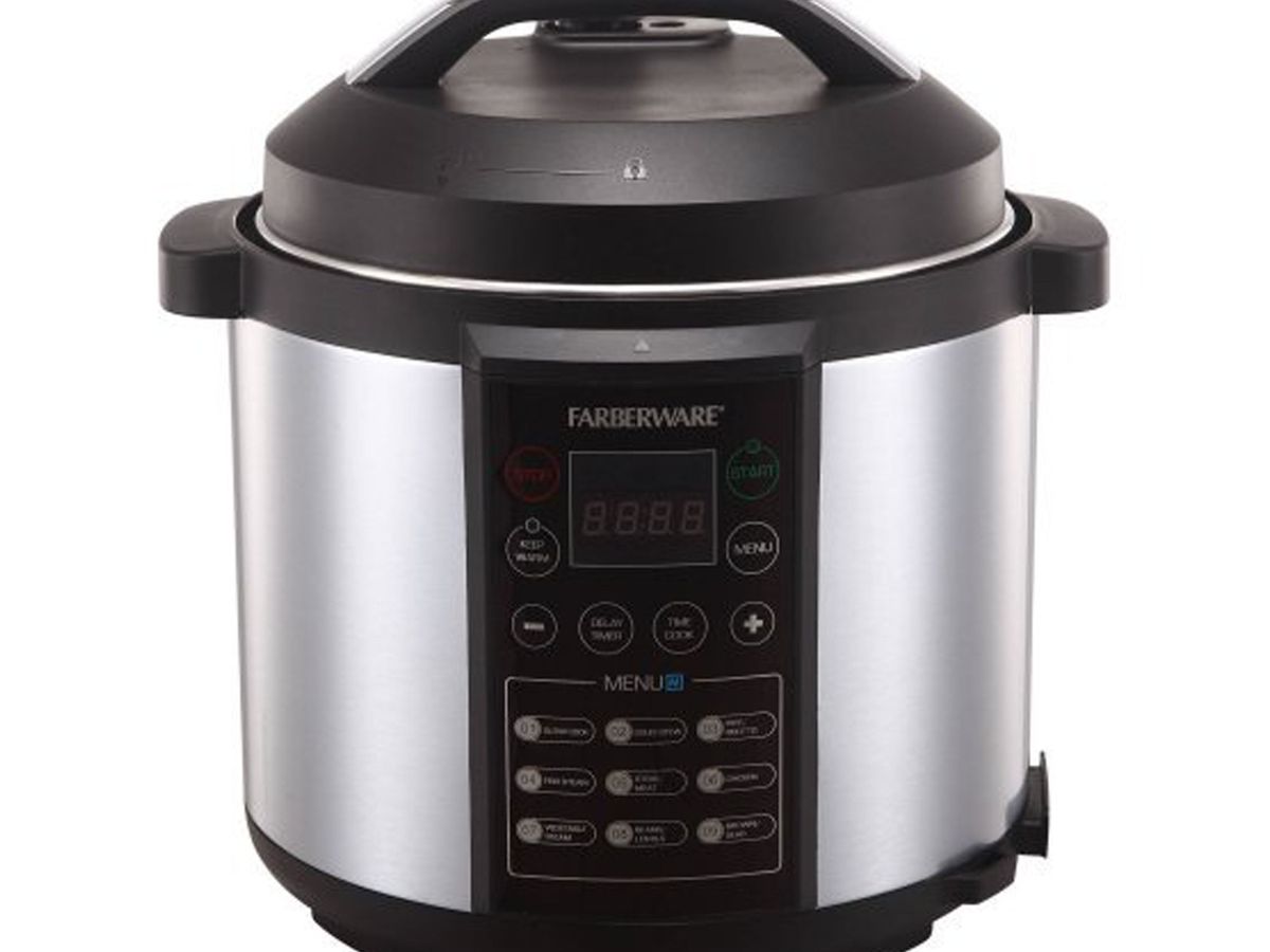 Farberware Royalty Stainless Steel 6 Quart Digital Black Pressure Cooker 