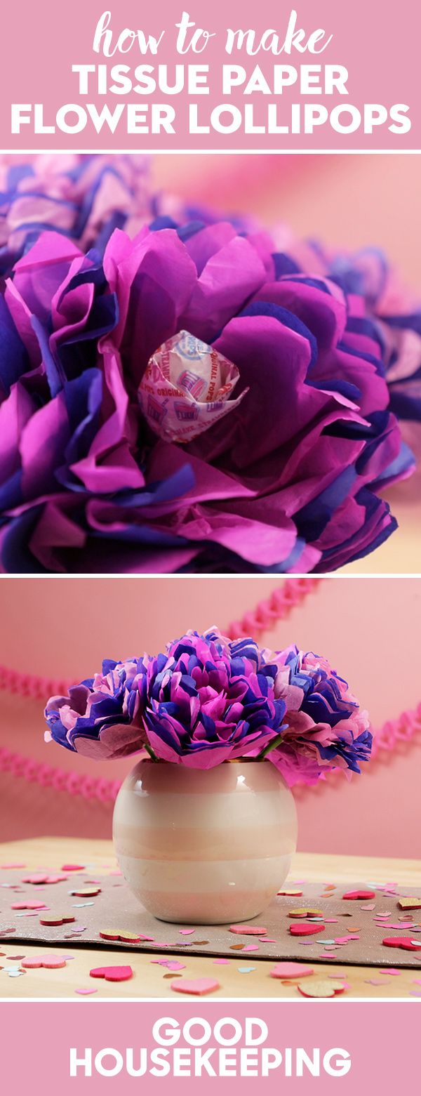 Tissue Paper Flower Lollipops Pinterest