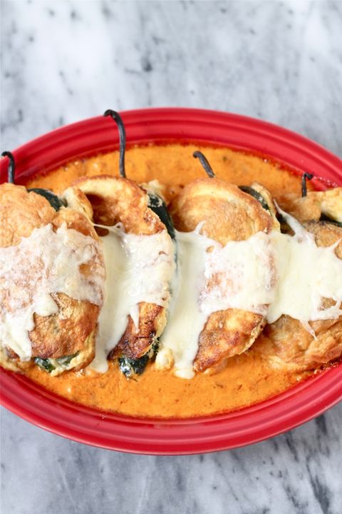 Chille Rellenos with Chipotle Cream Sauce