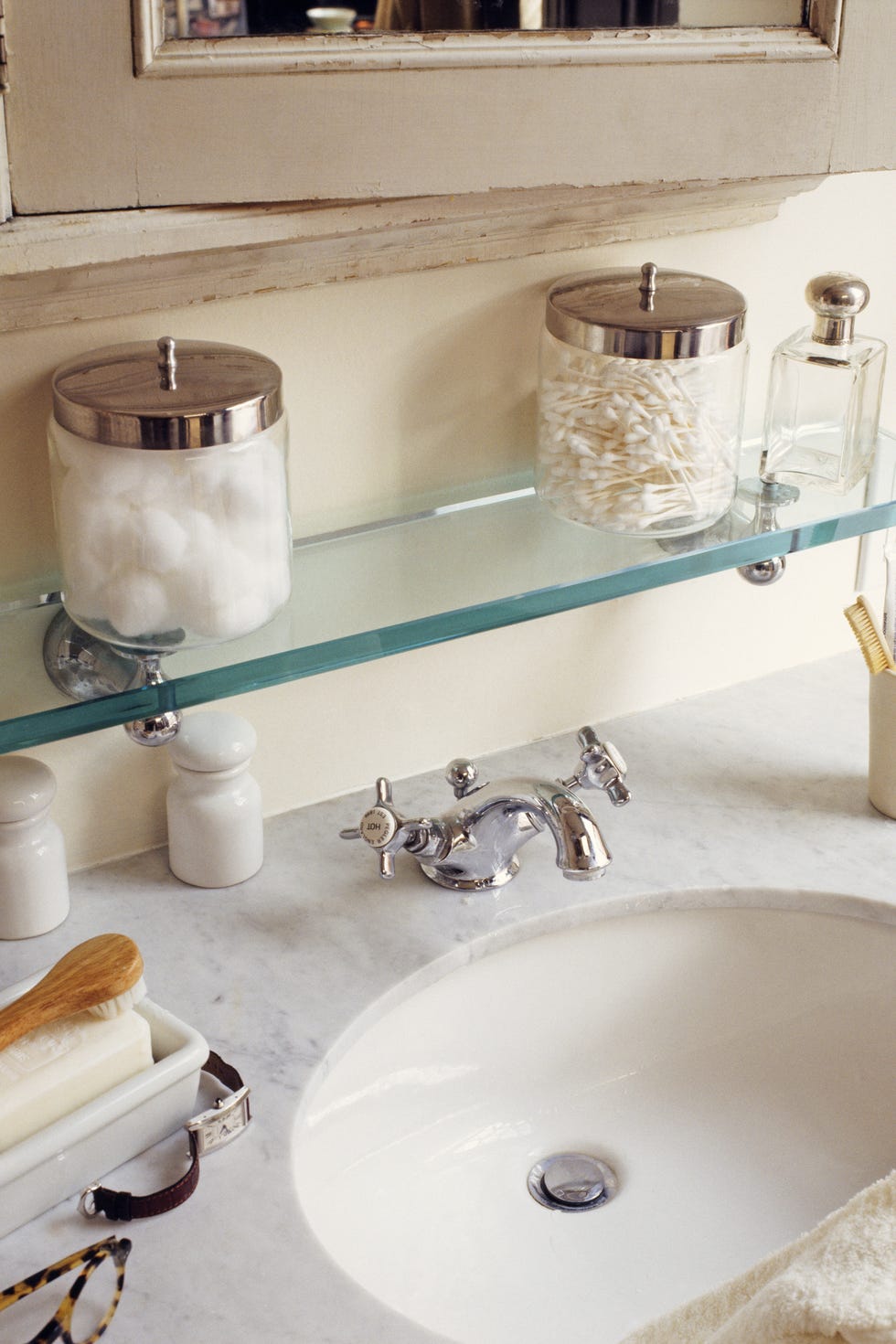 <p>Wipe down glass surfaces with a dry Swiffer cloth to remove the thin layer of dust that always seems to appear, suggests&nbsp;Maeve Richmond, founder and organizing coach at&nbsp;<a href="https://maevesmethod.com/" target="_blank" data-tracking-id="recirc-text-link">Maeve's Method</a><span class="redactor-invisible-space" data-verified="redactor" data-redactor-tag="span" data-redactor-class="redactor-invisible-space">.</span></p>