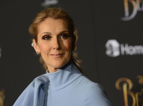 Celine Dion attends the "Beauty and the Beast" premiere.