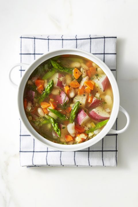 low calorie spring minestrone meal