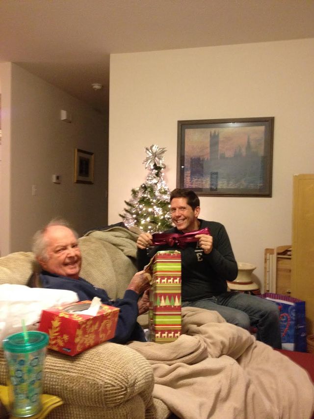 Rouse and his father at their last Christmas together