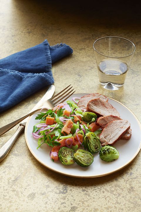 BBQ Pork with Sweet Potato Salad