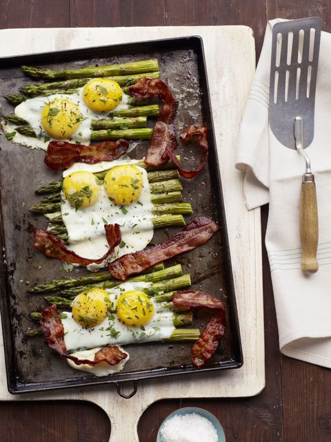 Bacon and Eggs Over Asparagus