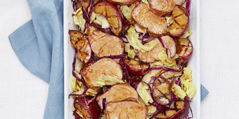 Grilled Plum and Pork Salad