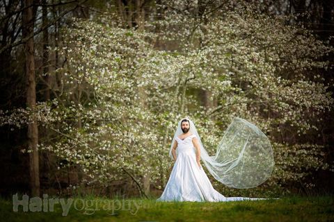 People in nature, Bride, Photograph, Bridal veil, Wedding dress, Nature, Veil, Bridal accessory, Bridal clothing, Dress, 