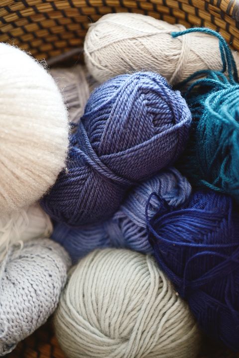 Thread, Wool, Woolen, Blue, Textile, Knitting, Pattern, 