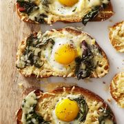 Breakfast In Bed - Chard and Gruyère Eggs in the Hole