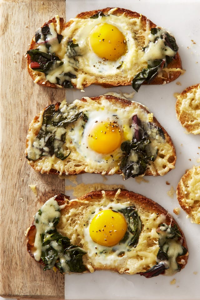 Breakfast In Bed - Chard and Gruyère Eggs in the Hole