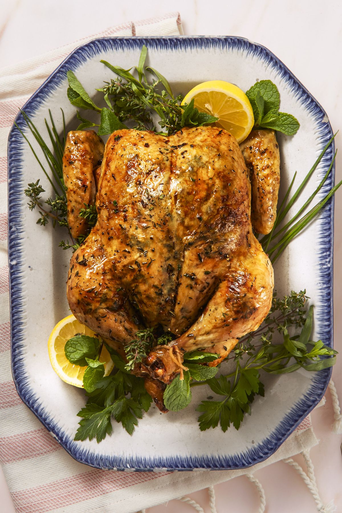 Lemon Herb Roast Chicken - Valentine's Day Dinner Ideas