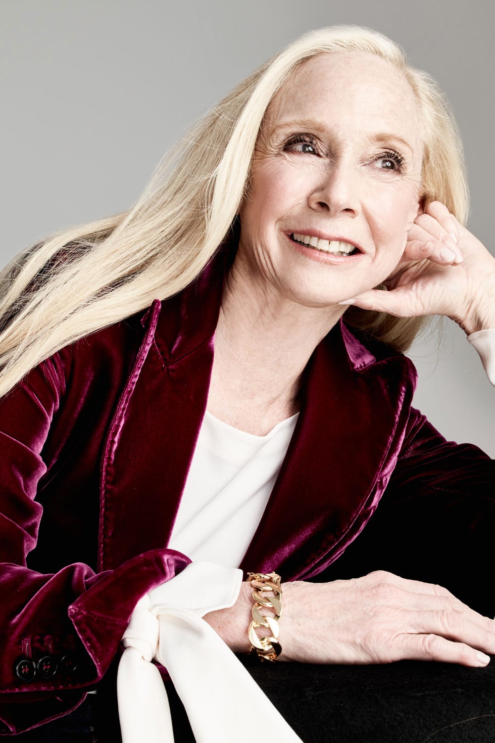 <p>&nbsp;<strong data-redactor-tag="strong"><a href="http://www.karenlefrak.com/" target="_blank" data-tracking-id="recirc-text-link">Karen LeFrak</a>, 69, composer, author, and a director of the New York Philharmonic&nbsp;</strong></p><p>"The appreciation I have for health and family and friends at this stage of life is so vibrant it's almost neon. And after a 30-year hiatus as a mother and grandmother, I'm back in music! I compose every day and have had my music choreographed and performed all over the world. It's never too late to dream big." &nbsp;</p><p><strong data-redactor-tag="strong" data-verified="redactor"><em data-redactor-tag="em" data-verified="redactor">Wardrobe:</em>&nbsp;</strong><span class="redactor-invisible-space" data-verified="redactor" data-redactor-tag="span" data-redactor-class="redactor-invisible-space" style="background-color: initial;" rel="background-color: initial;" data-redactor-style="background-color: initial;"><em data-redactor-tag="em" data-verified="redactor"><a href="https://www.anntaylor.com/tie-sleeve-top/430433?skuId=22761743&amp;defaultColor=1246&amp;colorExplode=false&amp;catid=cata000010 " target="_blank" data-tracking-id="recirc-text-link">Tie Sleeve Top</a>, ANN TAYLOR, $60</em></span></p>